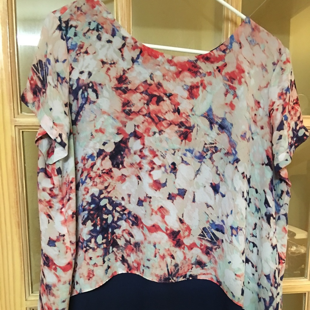 Dressy floral-high/low top